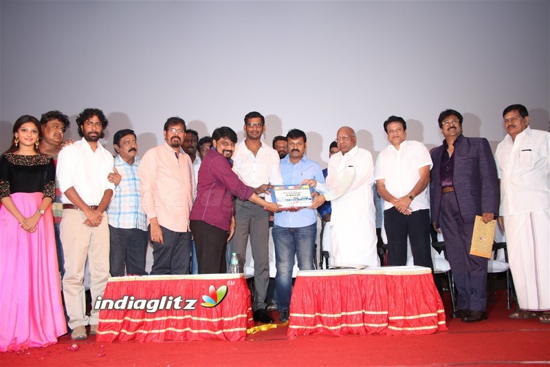 Vishal at 'Sagunthalavin Kadhalan' Audion Launch and 'Velaiyilla Vivasaayee' Movie Launch