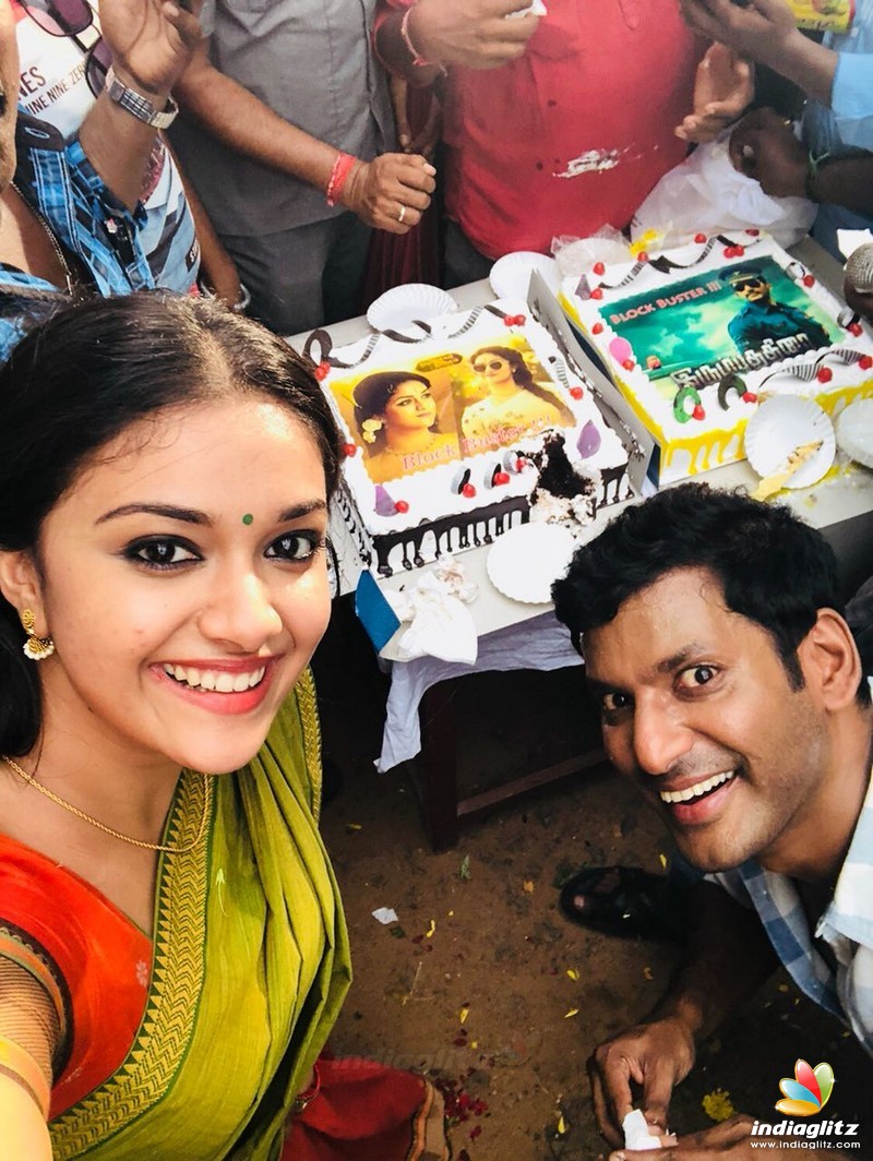 'Sandakozhi 2' team celebrates Blockbuster Irumbuthirai & classical showpiece Nadigaiyar Thilagam