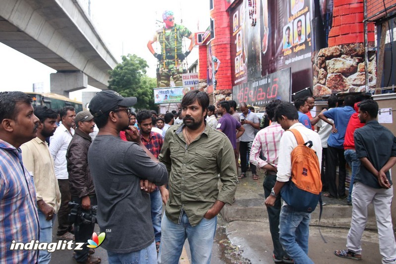 Vivegam Movie Fans Celebration in Chennai Kasi Theater