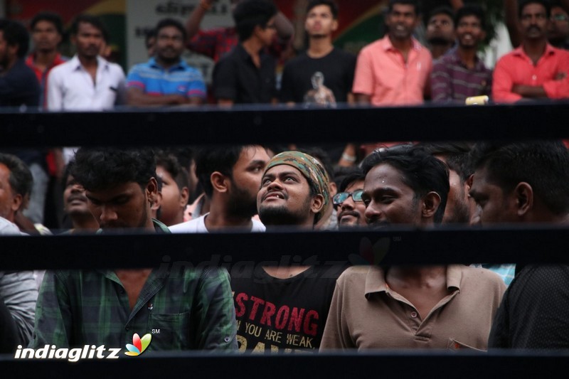 Vivegam Movie Fans Celebration in Chennai Kasi Theater