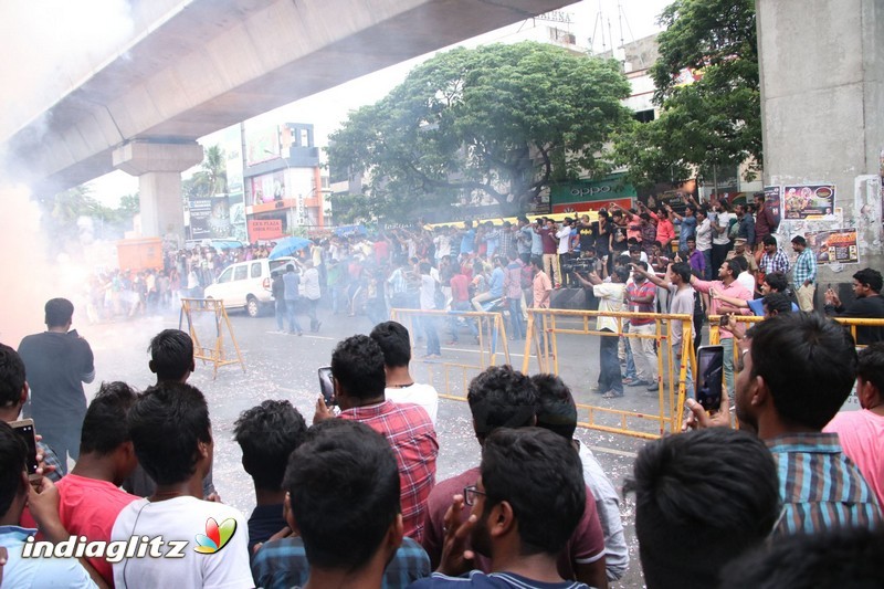 Vivegam Movie Fans Celebration in Chennai Kasi Theater