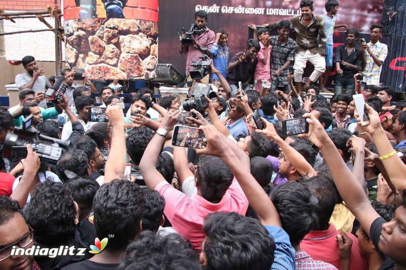 Vivegam Movie Fans Celebration in Chennai Kasi Theater