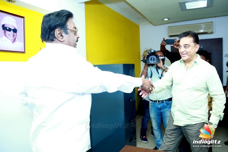 Kamal Haasan met Vijayakanth