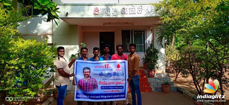 Vishnu Vishal Fans Celebrated Birthday By Donating Blood