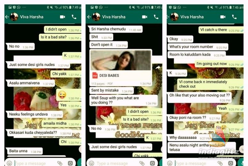 Sri Reddy releases obscene Whatsapp chats of actor 