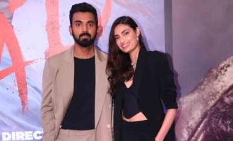 kl rahul athiya shetty make first red carpet public appearance as couple ahan shetty tadap premiere