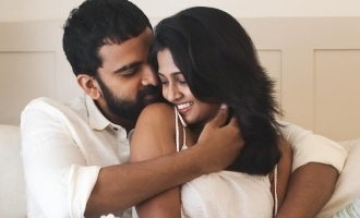 Ashok Selvan Keerthi Pandian Romantic Photoshoot Christmas Wishes Latest Photos Viral Blue Star 