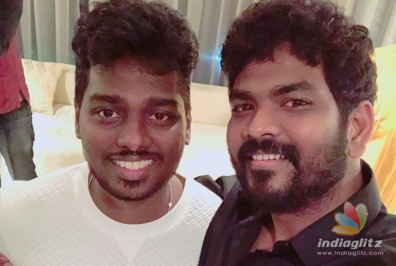 Atlee surprises Vignesh Shivan from  Thalapathy 63 shoot