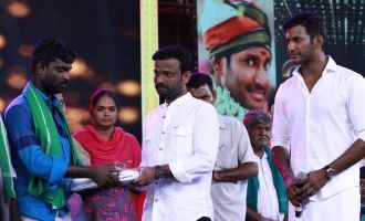 Vishal Donated 11 Lakhs totally to a group of 30 affected farmers