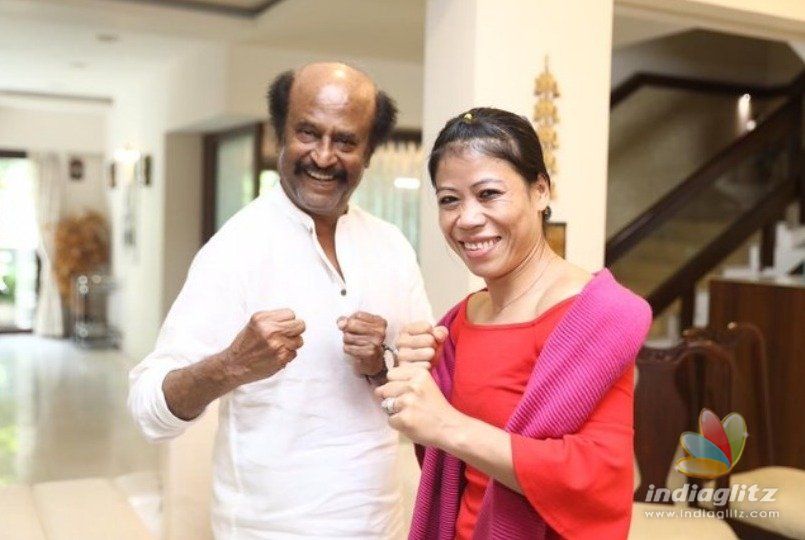 Boxer Mary Kom meets Superstar Rajinikanth