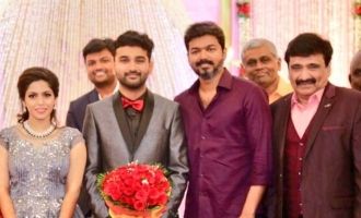 Vijay at Ramesh Kanna Son Wedding Reception