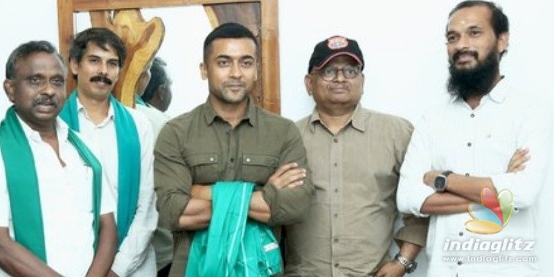 Suriya felicitated for Kaappaan