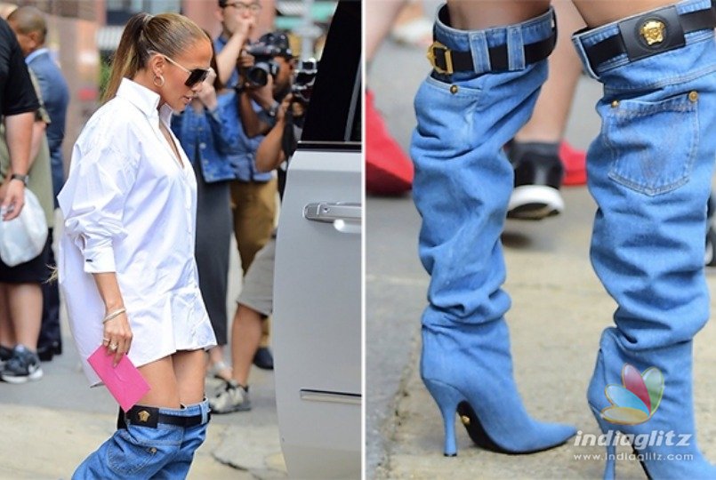 Jennifer Lopez wears jeans for the Indian style toilet!