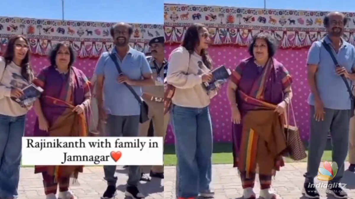 Superstar Rajinikanth with his family at Mukesh Ambani son’s wedding ceremony! - Viral clicks