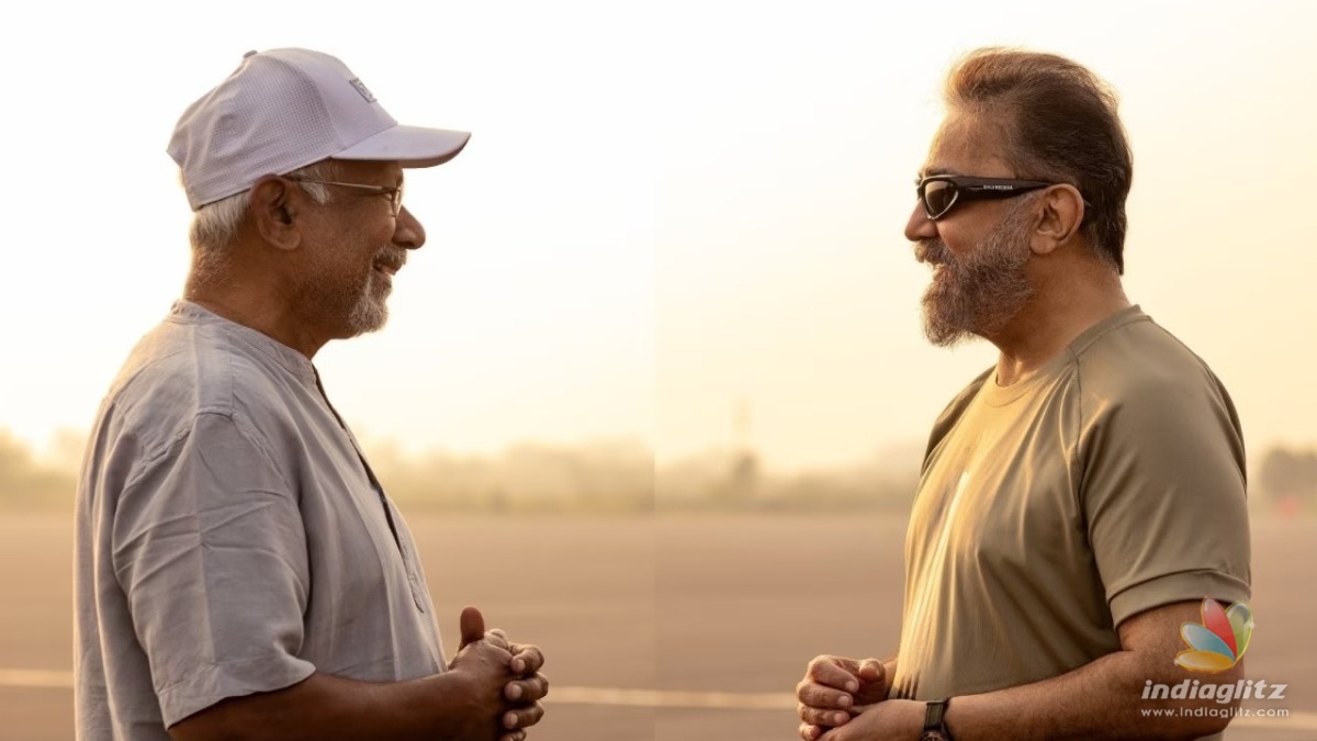 High octane BTS photo of Ulaganayagan Kamal Haasan and Simbu from the sets of ‘Thug Life’ goes viral!