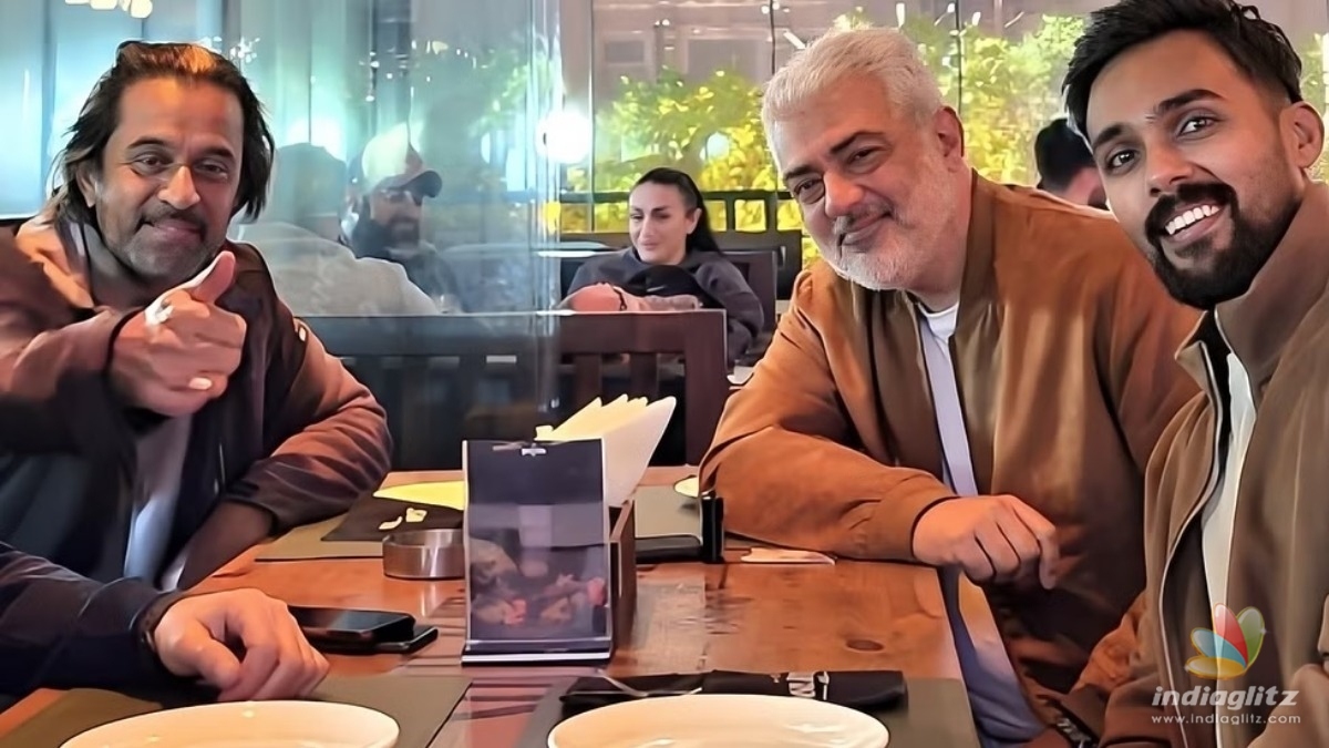 Ajith Kumar enjoys special dinner with ‘Vidaamuyarchi’ co-stars! - Viral photo