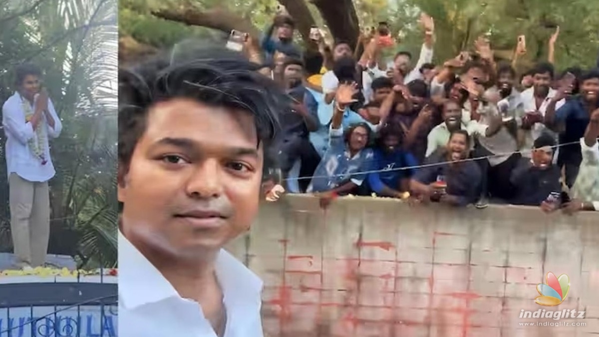 Fans shower love on Thalapathy Vijay after the politics announcement ‘The Greatest Of All Time’ shooting spot!