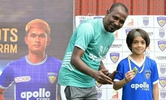 Aadvik Ajith Kumar Won Gold Medal in Football Match Ajith Kumar Vidaamuyarchi Viral Photos