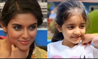 Actress Asin daughter Arin latest photos Christmas 