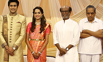 Superstar Rajinikanth At AVM Family Wedding Function