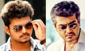 'தளபதி' படத்துடன் மோதும் 'தல' ரசிகரின் படம்