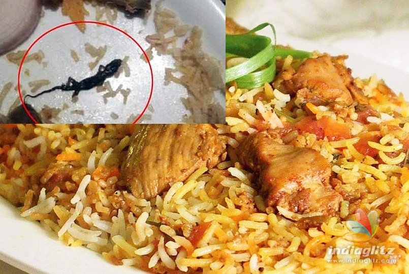 Lizard served in chicken biryani, customer shocked!