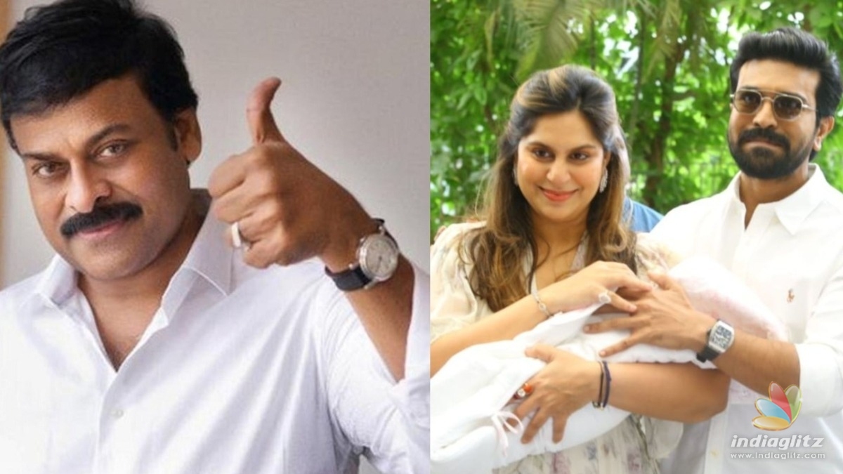 Megastar Chiranjeevi announces the enchanting name of Ram Charans daughter 