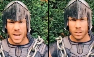 David Warner new Baahubali getup video viral