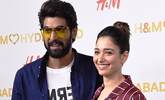 Rana Daggubati and Tamannah at the launch of H&M Store in Hyderabad