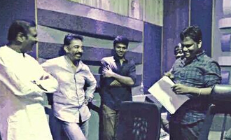 Photo Feature - Kamal Haasan Vairamuthu at 'Thoongavanam' song recording