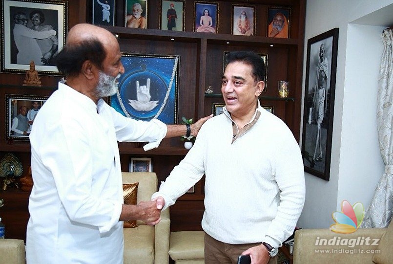 Kamal calls on Rajini, invites him for his Wednesday meeting