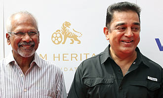 Kamal and Mani Ratnam At Viacom 18 & Film Heritage Foundation Press Meet