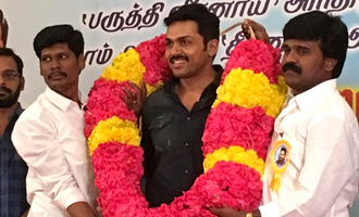 After Rajini, Karthi met his fans today