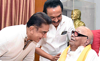 Kamal Haasan's Meeting with M. Karunanidhi and M. K. Stalin