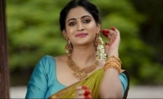 Losliya stuns in half saree for Diwali special photo shoot