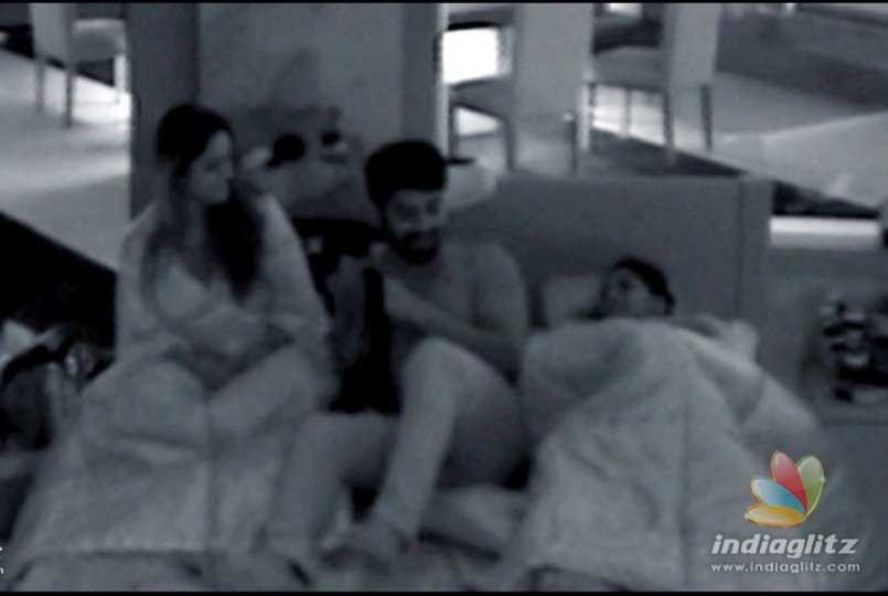 What?  Mahat gets into bed between Yashika and Aishwarya