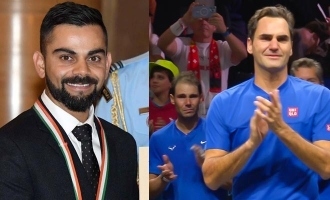 virat kohli reacts to emotional farewell video tennis legend roger federer rafael nadal crying