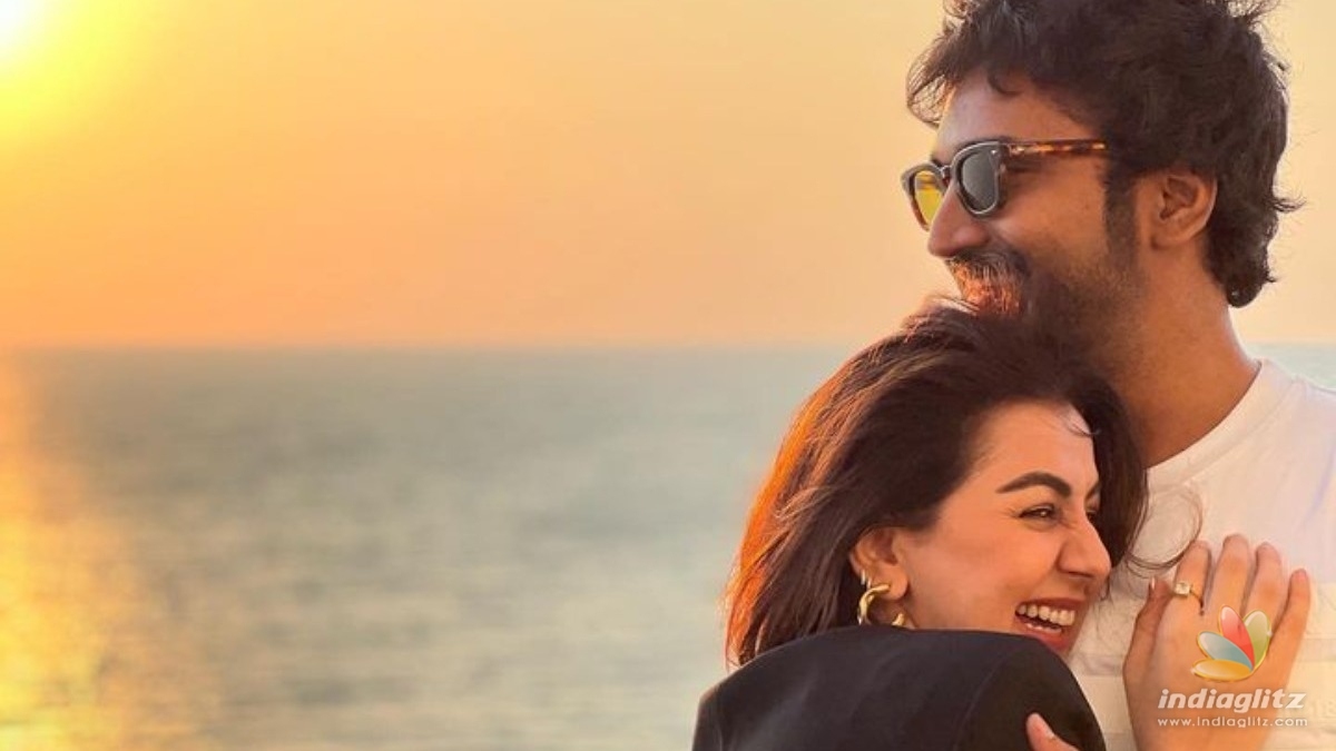 Nikki Galrani & Aadhi Pinisetty are lost in love before the Eiffel Tower on their anniversary!