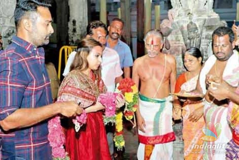 Prasanna and Aishwarya Dhanush visit Srivilliputhur temple