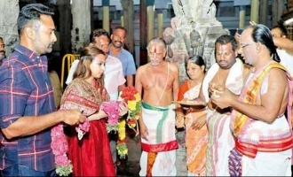 Prasanna and Aishwarya Dhanush visit Srivilliputhur temple