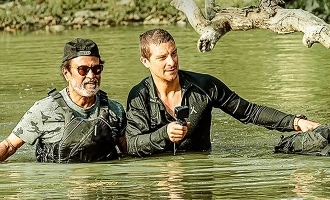 Rajnikanth gets surprise from three stars in Bear Grylls show!