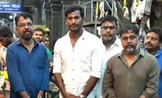 'Sandakozhi 2' Team at Madurai Meenakshi Amman Temple