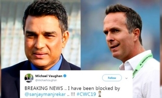 sanjay manjrekar blocks michael vaughan twitter 