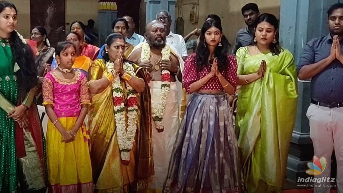 Comedy actor Senthil conducts special pooja with wife, sons and grandchildren