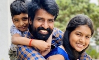 Soori and his children donate for COVID 19 relief