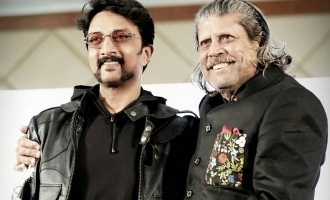 Kapil Dev vintage bat gift to Kannada Superstar Kiccha Sudeep Vikrant Rona trailer