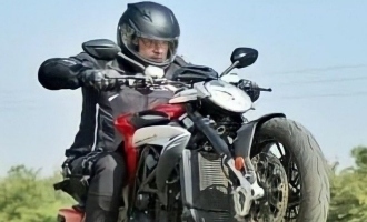 Thala Ajith's double mass look and unmatchable style in bike racing suit drives fans crazy