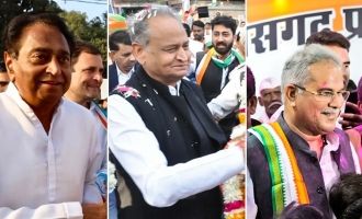 It's three-in-one for Congress as CMs are sworn in at MP, Rajasthan & Chattisgarh!