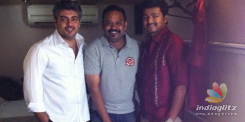 Siblings Day special Thala-Thalapathy bonding pic released by Venkat Prabhu