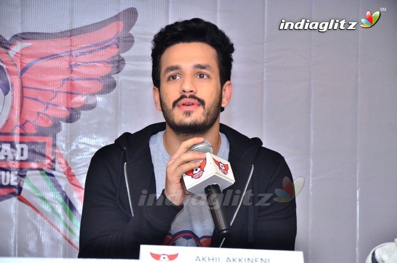 Akhil Announced As Brand Ambassador Of Hyd Football League